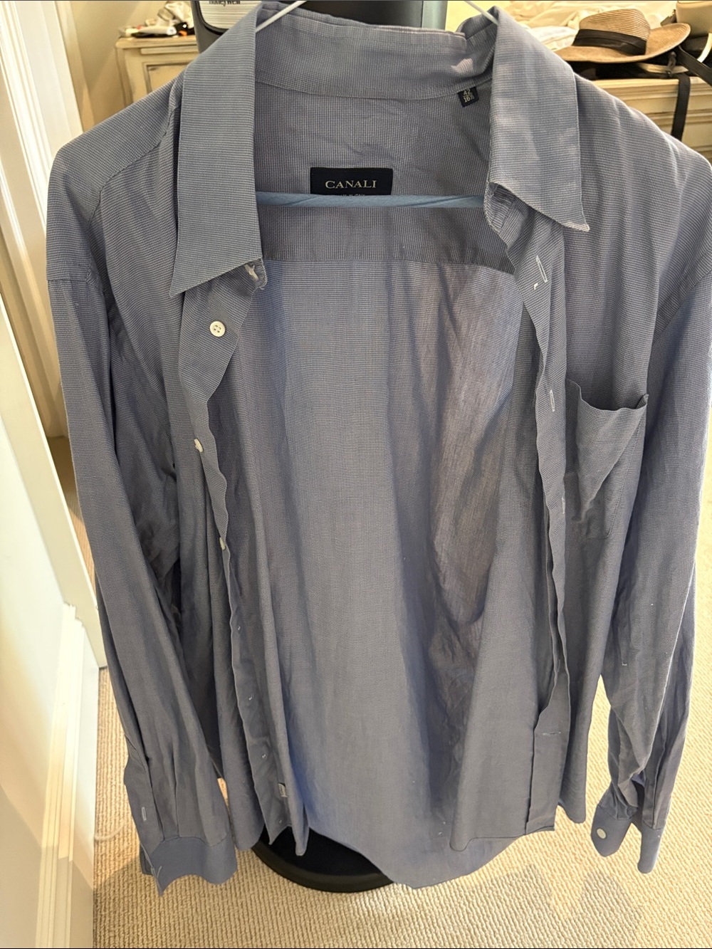 Canali Light Blue Casual Shirt Jacket